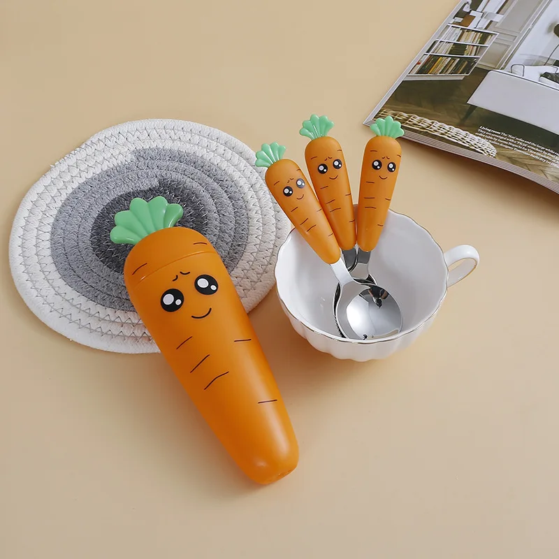 Home Cooking Utensil Set - Paslanmaz çelik havuç kutusu ile sofra