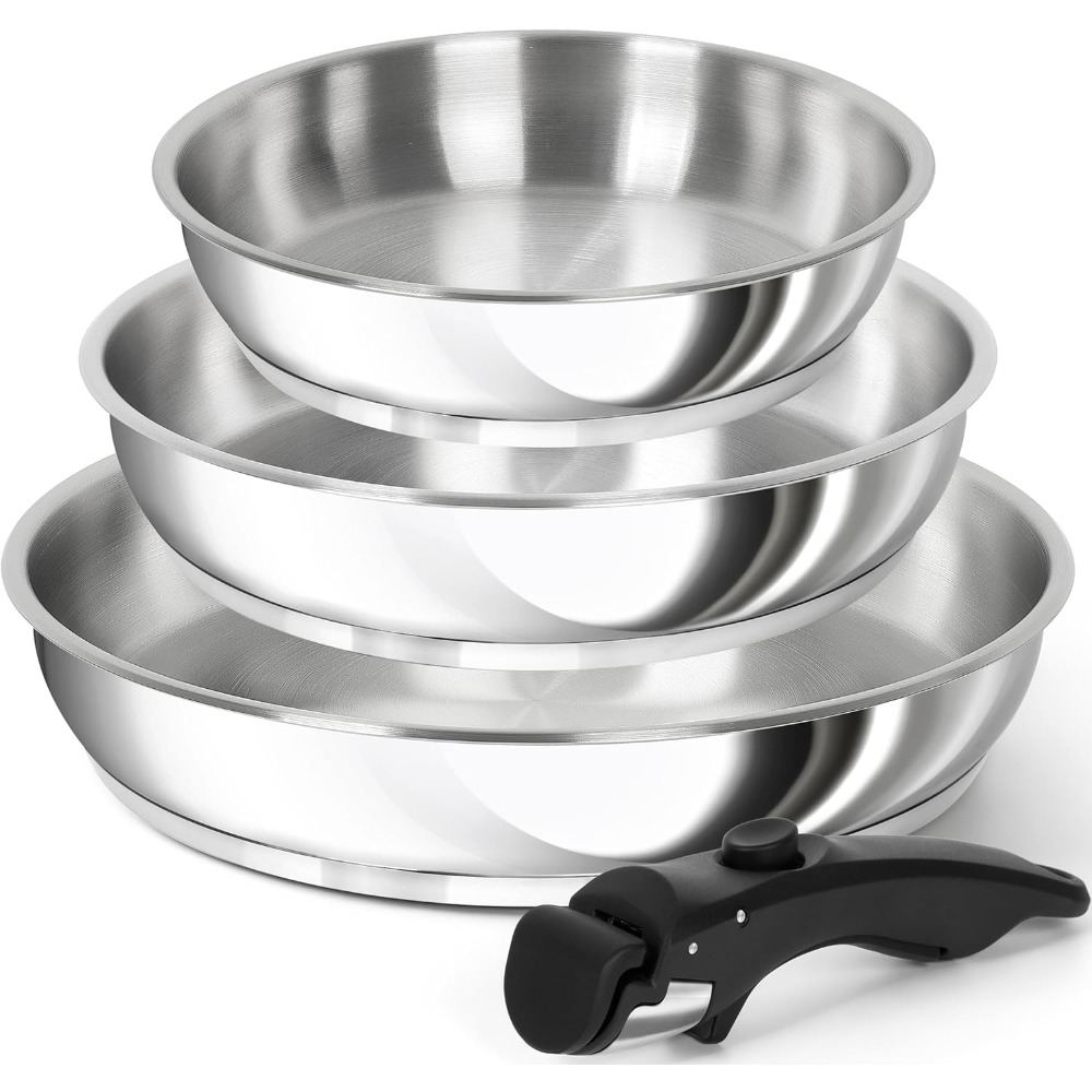 Paella Pan Steel - MICHELANGELO Paslanmaz Çelik Tava Seti Çıkarılabilir