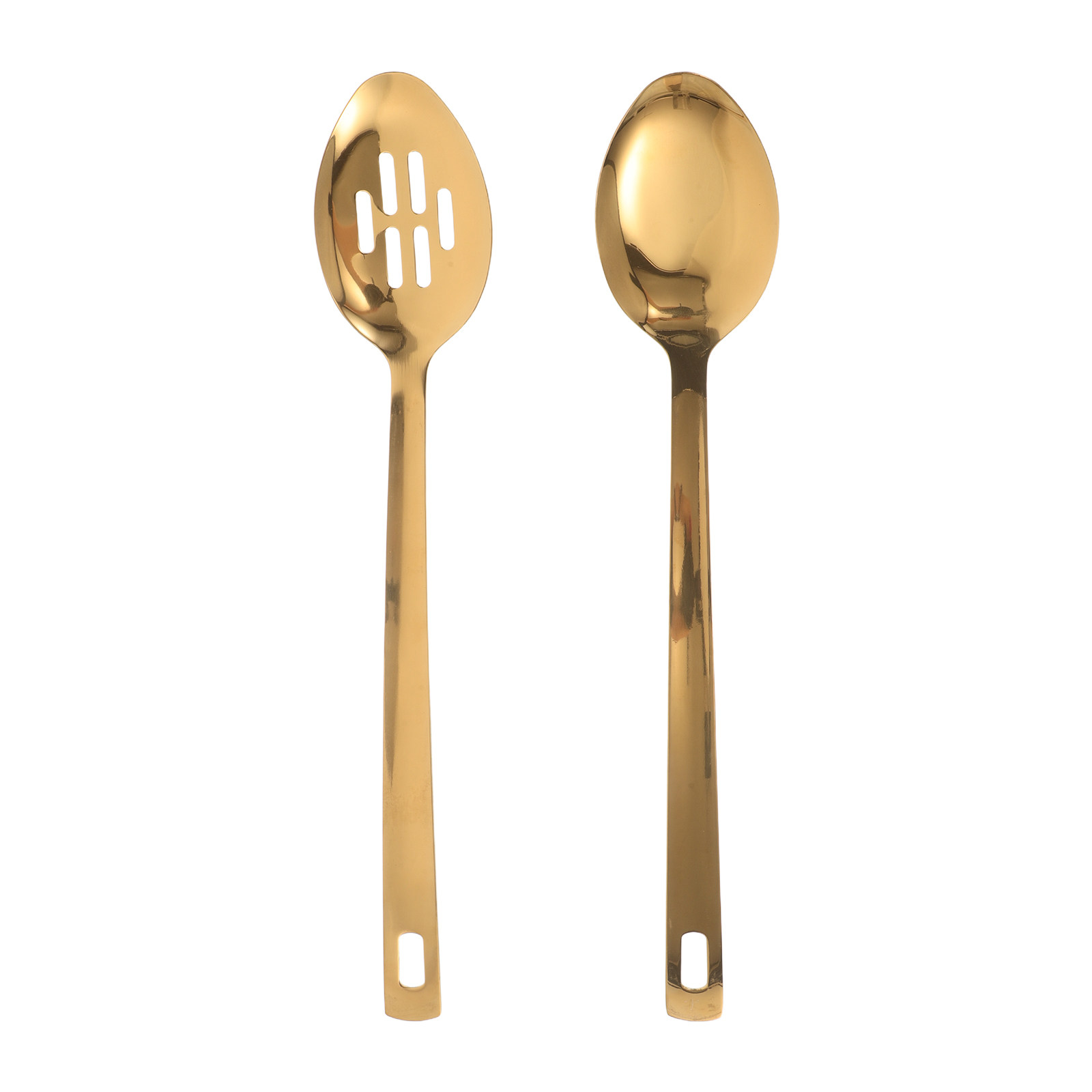 Home Cooking Utensil Set - 2 Adet Paslanmaz Çelik Servis Kaşığı