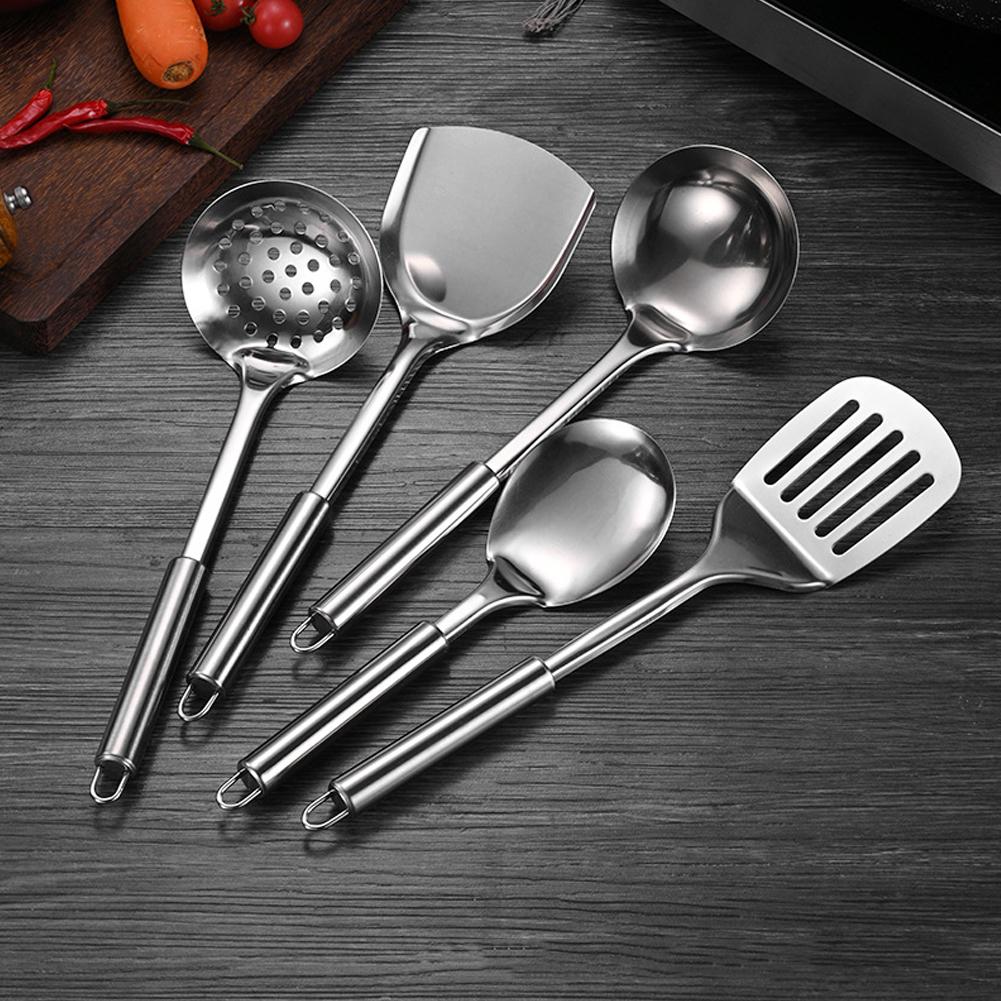 Home Cooking Utensil Set - 5 adet/takım paslanmaz çelik pratik spatula