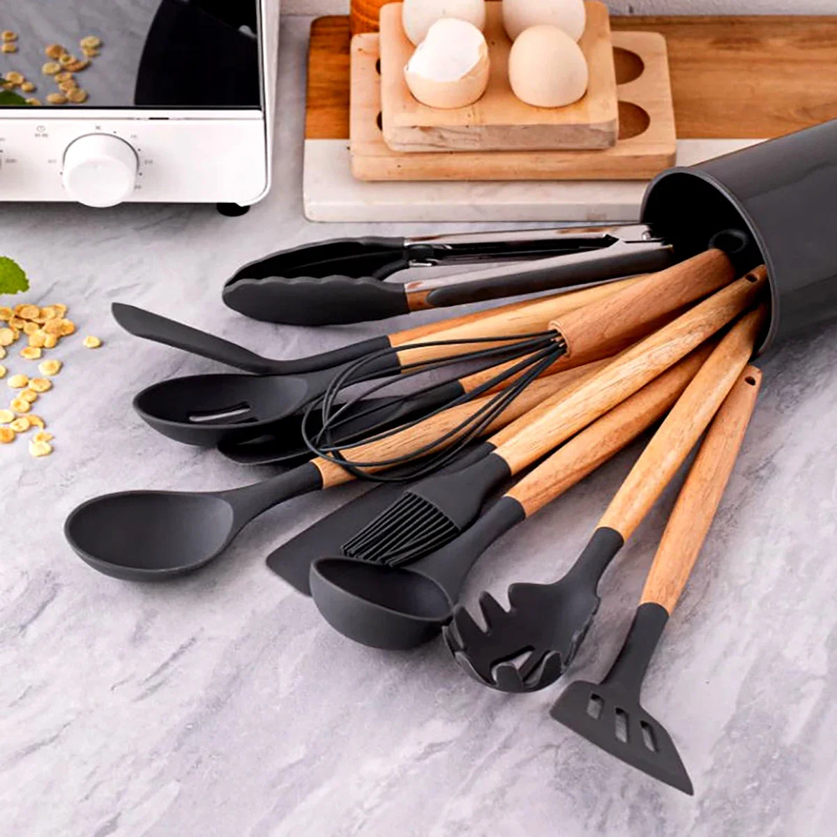 12 adet silikon mutfak eşyalar - Home Cooking Utensil Set incelemesi ve fiyatı