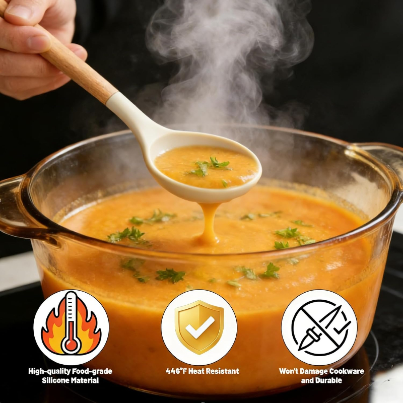 Ahşap Saplı Silikon Mutfak Ger - Home Cooking Utensil Set incelemesi ve fiyatı