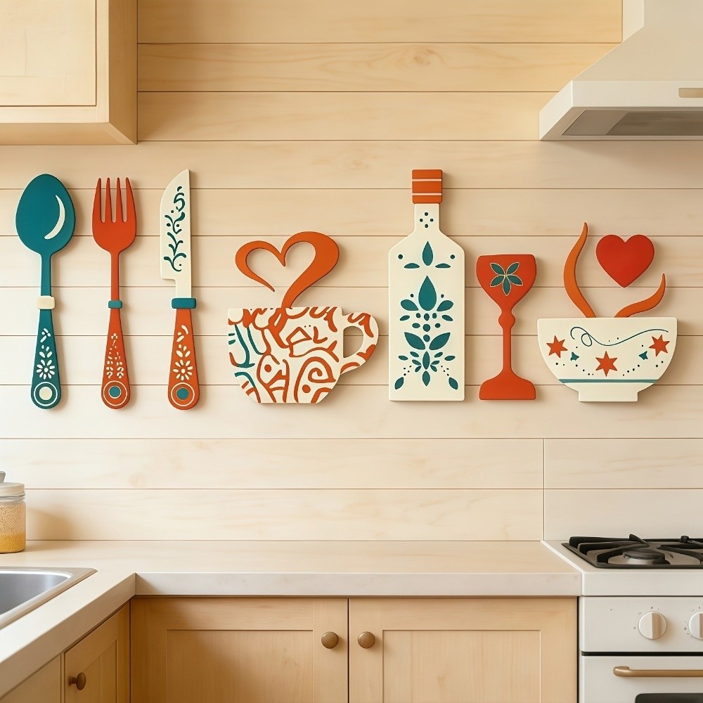 Vintage Ahşap Çiçek Desenli Mu - Home Cooking Utensil Set incelemesi ve fiyatı